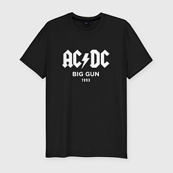 Футболка slim-fit AC DC - Big gun 1993, цвет: черный