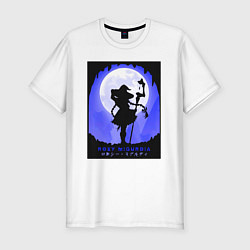 Футболка slim-fit Реинкарнация безработного Рокси Мигурдия волшебниц, цвет: белый