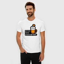 Футболка slim-fit Dont stop beerlieving, цвет: белый — фото 2