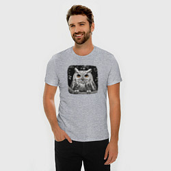 Футболка slim-fit Гамма сова, цвет: меланж — фото 2