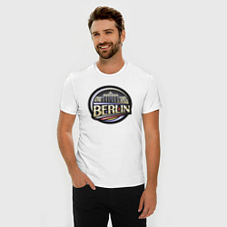 Футболка slim-fit Берлин, цвет: белый — фото 2