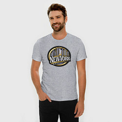 Футболка slim-fit USA New York, цвет: меланж — фото 2