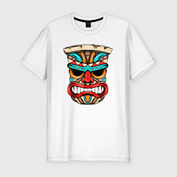 Футболка slim-fit Маска Тики, цвет: белый