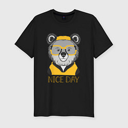 Футболка slim-fit Nice day, цвет: черный
