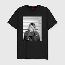 Футболка slim-fit Курт Кобейн арестован, цвет: черный
