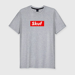 Футболка slim-fit Скуф на английском, цвет: меланж