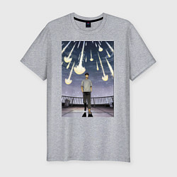 Футболка slim-fit Кайдзю номер восемь Кафка Хибино звездопад, цвет: меланж