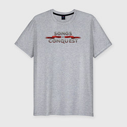 Мужская slim-футболка Songs of conquest logo