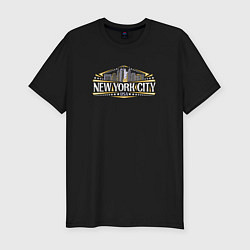 Футболка slim-fit USA Ney York city, цвет: черный