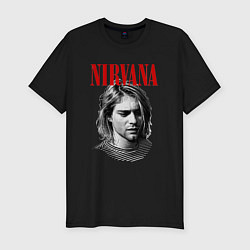 Футболка slim-fit Nirvana kurt donald cobain, цвет: черный