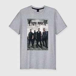 Футболка slim-fit Papa Roach all, цвет: меланж