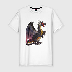 Мужская slim-футболка HOMM3 Black Dragon