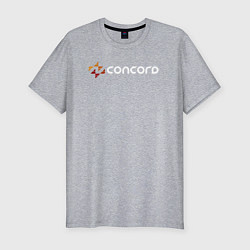 Футболка slim-fit Concord logo game, цвет: меланж
