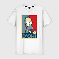 Футболка slim-fit Homer with donut, цвет: белый