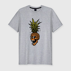 Футболка slim-fit Ананасовая голова, цвет: меланж