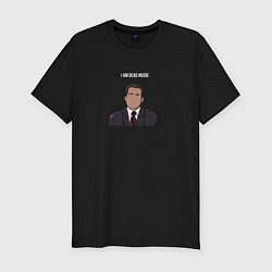 Футболка slim-fit I am dead inside Michael Scott - the office, цвет: черный