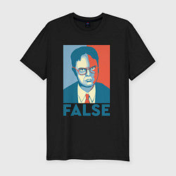 Футболка slim-fit Dwight false - офис, цвет: черный