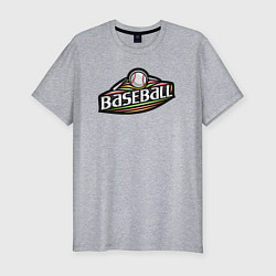 Футболка slim-fit Baseball sport, цвет: меланж