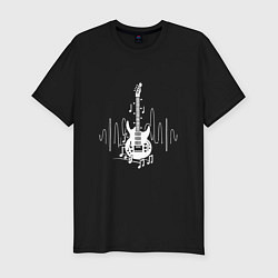 Футболка slim-fit Электо-гитара, цвет: черный