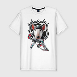 Футболка slim-fit Bully is an NHL forward - ai art, цвет: белый