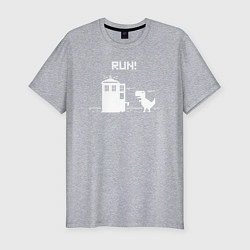 Футболка slim-fit Tardis run, цвет: меланж