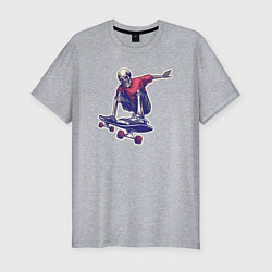 Мужская slim-футболка Скелетор скейтер