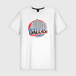Футболка slim-fit Dallas - USA, цвет: белый
