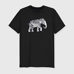 Футболка slim-fit Тигриный слон, цвет: черный