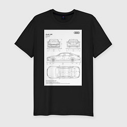 Футболка slim-fit Audi A8, цвет: черный