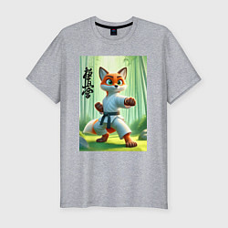 Футболка slim-fit Kyokushin karate - fox, цвет: меланж