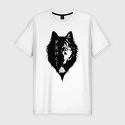 Мужская slim-футболка Волки одина фреки и гери