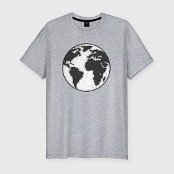 Футболка slim-fit Planet earth, цвет: меланж