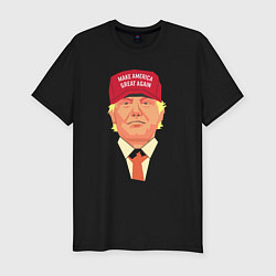 Мужская slim-футболка Trump - America