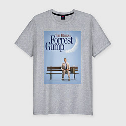 Мужская slim-футболка Forrest Gump - Tom is on the bench