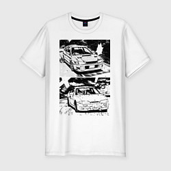 Футболка slim-fit Nissan silvia subaru forester, цвет: белый