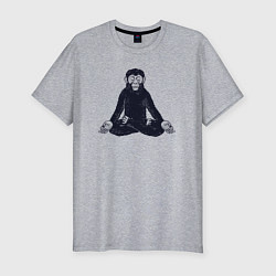 Мужская slim-футболка Yoga monkey