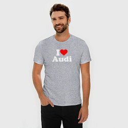 Футболка slim-fit I love Audi, цвет: меланж — фото 2