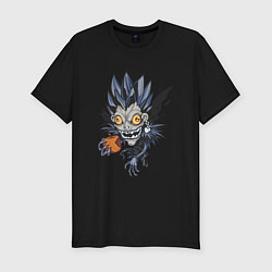 Футболка slim-fit Тетрадь смерти Рюк мульт Death Note, цвет: черный