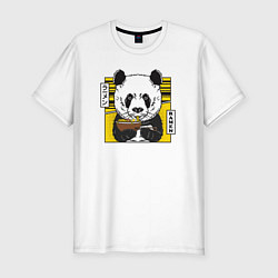 Мужская slim-футболка Панда рамен