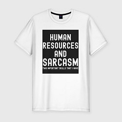 Футболка slim-fit HR отдел кадров, цвет: белый