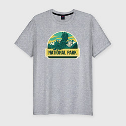 Футболка slim-fit Орёл - национальный парк, цвет: меланж