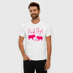 Футболка slim-fit Pink Floyd pigs, цвет: белый — фото 2