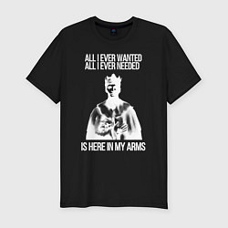 Футболка slim-fit In my arms белый, цвет: черный