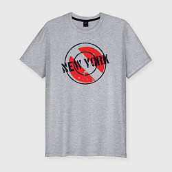 Футболка slim-fit NY city USA, цвет: меланж