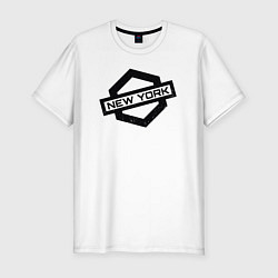 Футболка slim-fit США - Нью-Йорк, цвет: белый