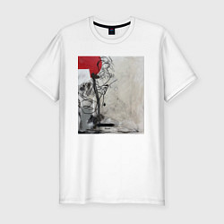 Футболка slim-fit Abstract Red, цвет: белый