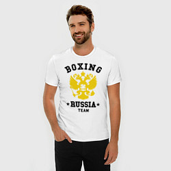 Футболка slim-fit Boxing Russia Team, цвет: белый — фото 2