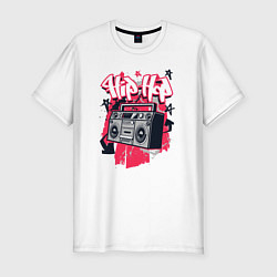 Футболка slim-fit Boombox hip-hop, цвет: белый