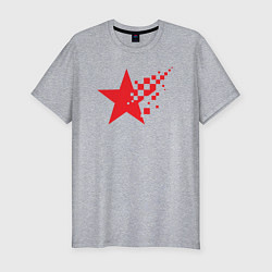 Футболка slim-fit USSR pixel star, цвет: меланж