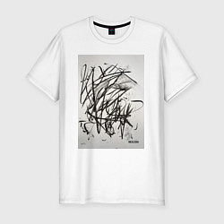 Футболка slim-fit Abstract flow, цвет: белый